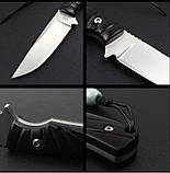 Прямий ніж із чорного сандалового дерева, ніж для фруктів із чохлом із натуральної шкіри, фото 5