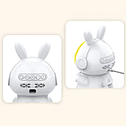 Дитячий годинник з будильником та USB, Кролик Rabbit clock, Білий / Настільний годинник-нічник / Дитячий будильник, фото 5