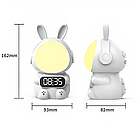 Дитячий годинник з будильником та USB, Кролик Rabbit clock, Білий / Настільний годинник-нічник / Дитячий будильник, фото 10