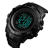 Годинник армійський скмей SKMEI 1475BK BLACK / Водостійкий тактичний годинник / EO-854 Протиударний годинник (Тактичний годинник)