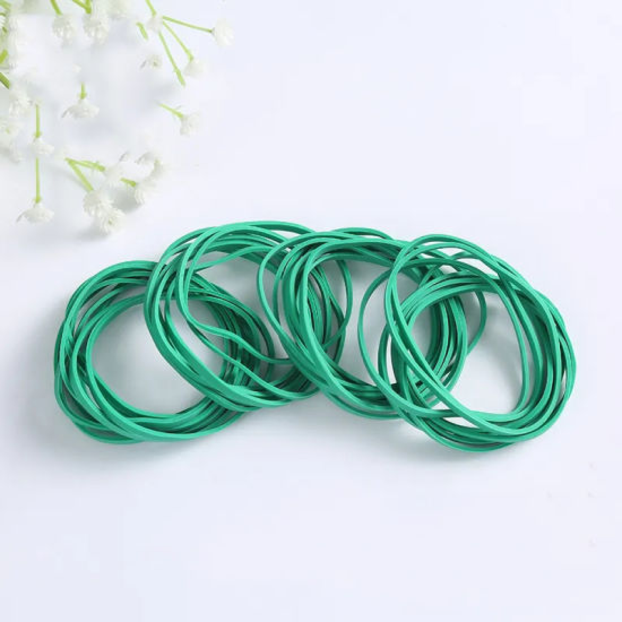 Резинка для грошей 50 г зелена 80 мм, фото 1