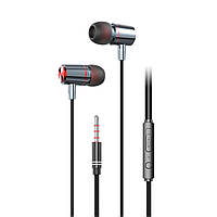 Проводные вакуумные наушники CHAROME A6 Red Dot Universal Earphone with Mic Black |Проводные наушники вакуумки