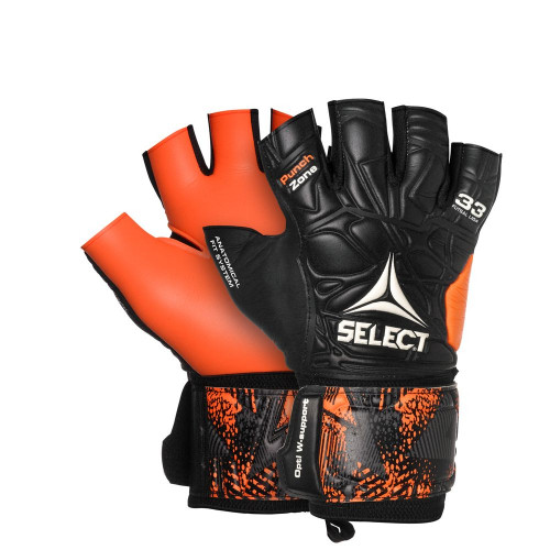 Перчатки вратарские Select GOALKEEPER GLOVES FUTSAL LIGA33 черный, оранжевый Уни 10 (20см) - фото 1 - id-p2045773077