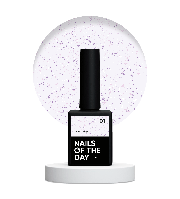 NAILSOFTHEDAY База з поталлю Potal base 01 – молочно-фіолетова база з поталлю (срібно-фіолетова поталь), 10 мл