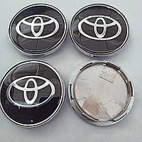 Ковпачки в диски Toyota 62*68 мм чорні