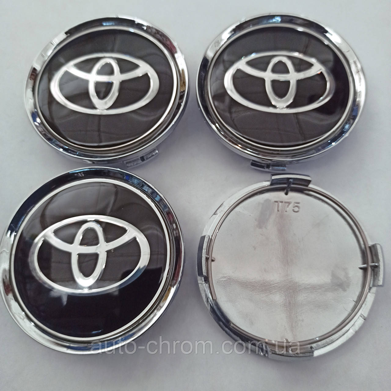 Ковпачки в диски Toyota 70*74 мм чорні