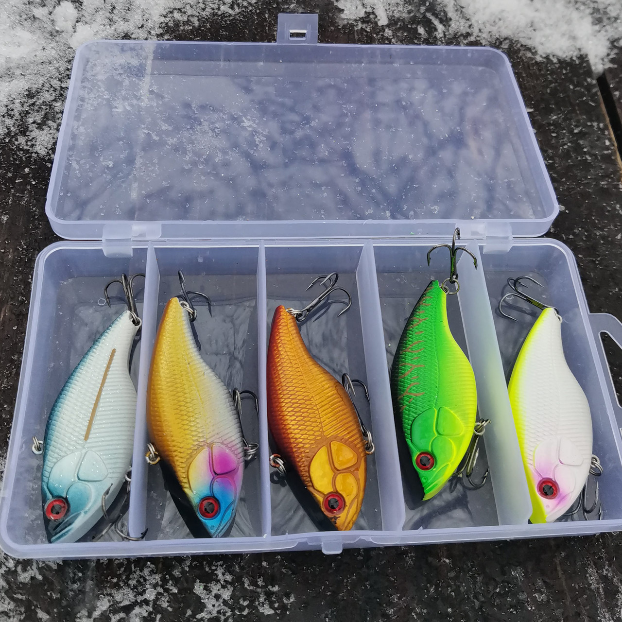 Воблери раттлин Trigon 70 мм 5 шт для зимової риболовлі / Зимові