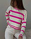 Жіночий светр принт смужка, фото 4