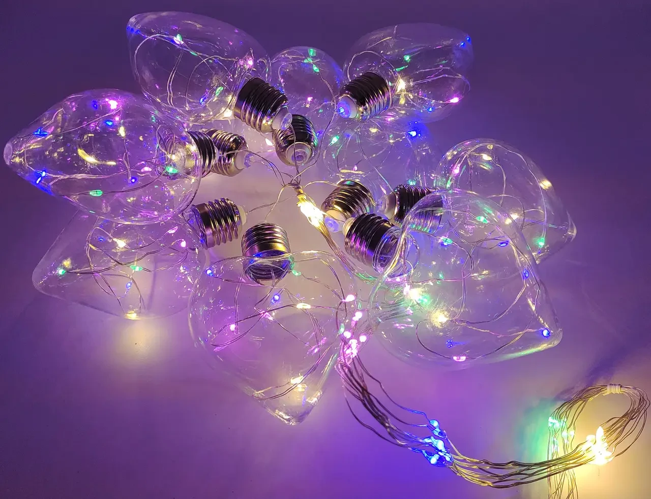 Новорічна LED гірлянда 500 лампочок у прозорому дроті Синій