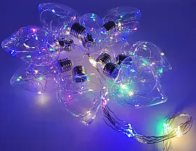 Новорічна LED гірлянда 500 лампочок у прозорому дроті Синій, фото 3