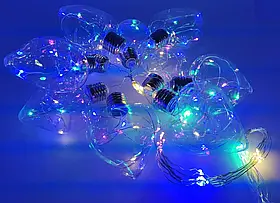 Новорічна LED гірлянда 500 лампочок у прозорому дроті Синій, фото 4