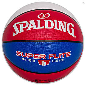 М'яч баскетбольний Spalding SUPER FLITE червоний, білий, синій Уні 7 арт 76928Z