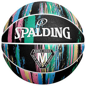М'яч баскетбольний Spalding Marble Ball чорна пастель Уні 7