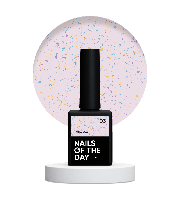 NAILSOFTHEDAY База з поталлю Potal base 03 – молочно-фіолетова база з поталлю (золотисто-фіолетова та зелена поталь), 10 мл