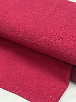 Ткань пальтовая букле, красного цвета, Корея