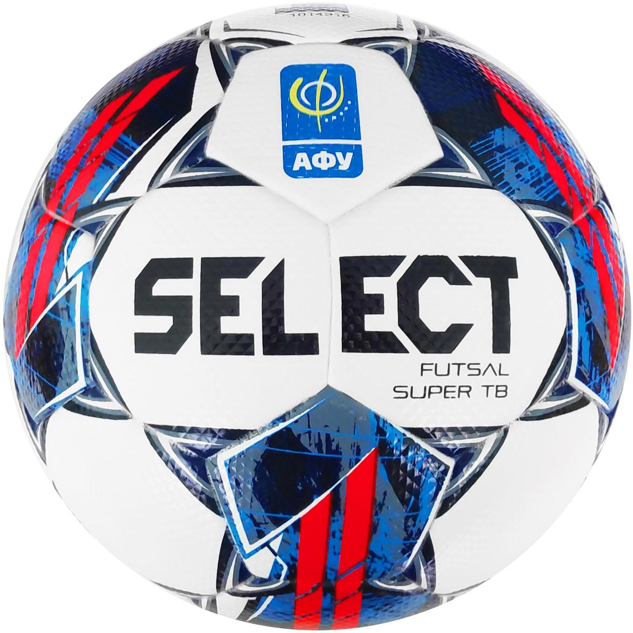 М'яч футзальний Select FUTSAL SUPER TB  v22 АФУ біло-чевоний, синій Уні 4