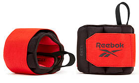 Обважнювачі  зап'ястя Reebok Flexlock Wrist Weights чорний, червоний Уні 1.5 кг