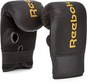 Тренувальні боксерські рукавички Reebok Boxing Mitts чорний, золото OSFM