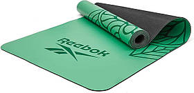 Килимок для йоги Reebok Natural Rubber Yoga Mat зелений, мандала Уні 176 х 61 х 0,4 см