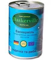Baskerville (Баскервиль) консерва для кошек индейка рыба 400 г