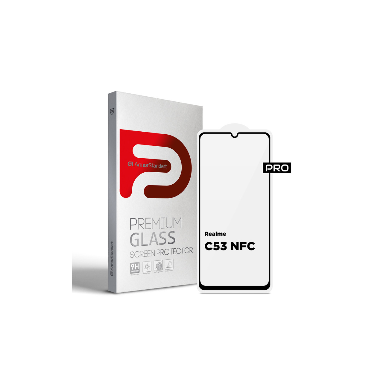 Захисне скло ArmorStandart Pro для Realme C53 Black (ARM71014)