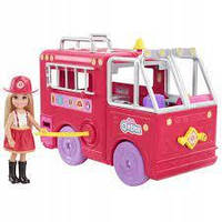 Ігровий набір Барбі лялька Челсі та пожежна машина Barbie Chelsea Fire Truck HCK73
