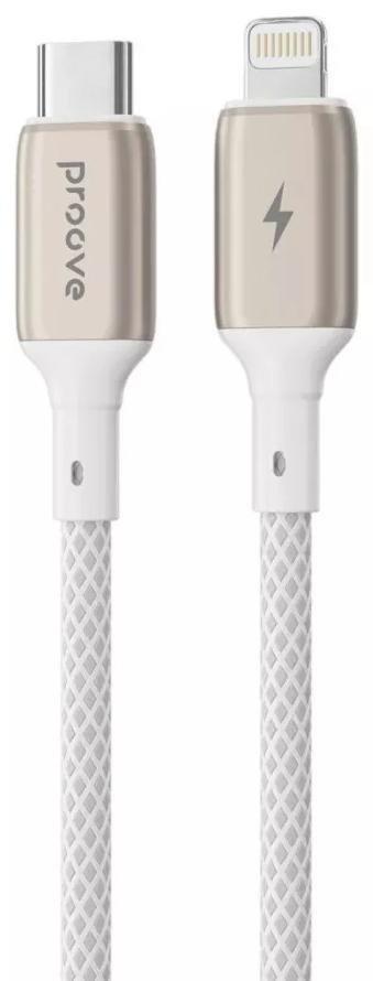 Кабель Proove Dense Metal Type-C to Lightning 27W (1m) White (CCDM27002102), фото 1