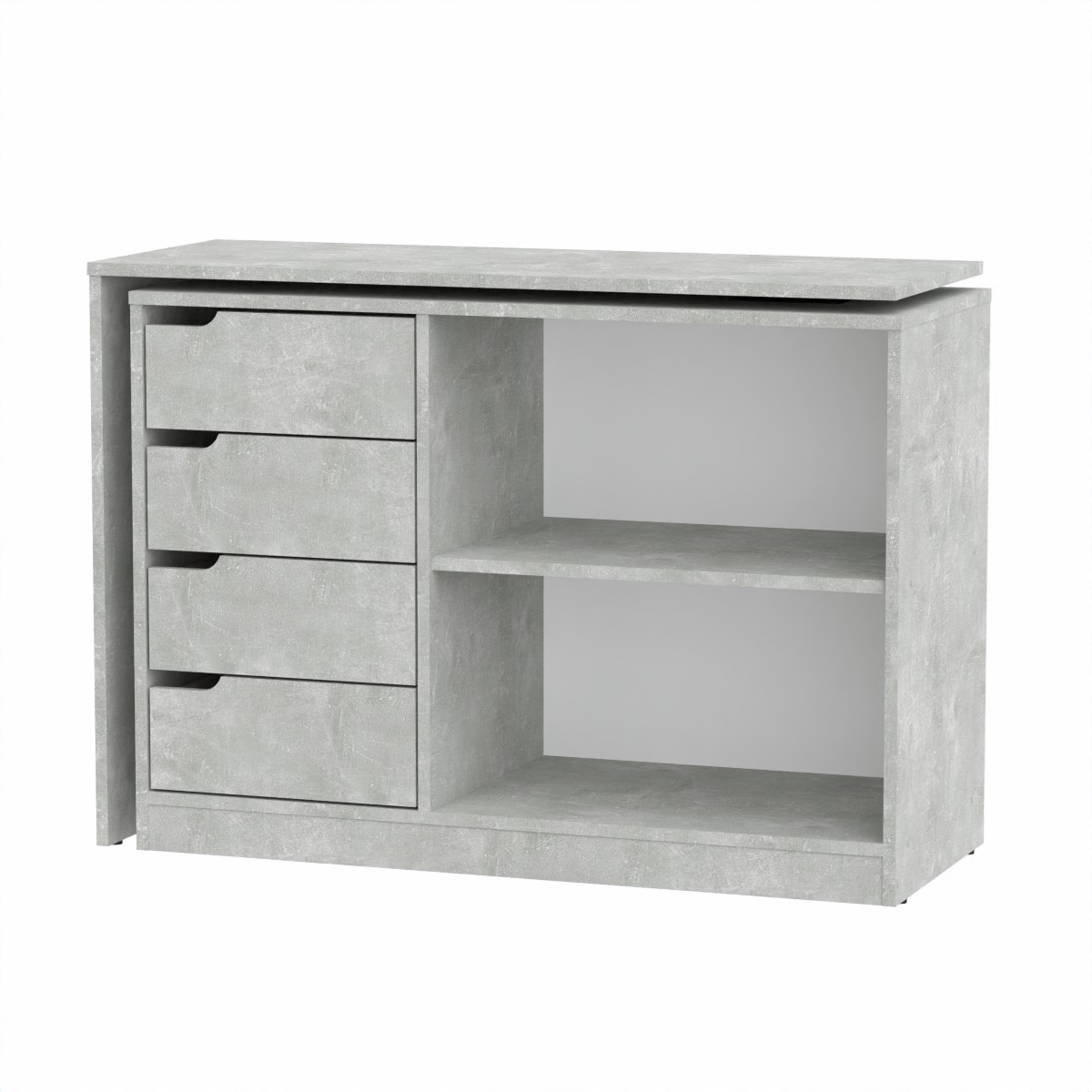 Стіл комод комп'ютерний із поворотним механізмом Ательє світлий Компаніт (106х41,2х74,4 см), фото 1