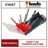 Набор универсальных сверл KWB PROMO комплект 9 шт. размеры 8/6/4 мм в пластиковом кейсе