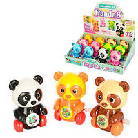 Заводная игрушка панда 12 шт. (6 цветов) в дисплее 6626
