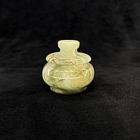 Шкатулка сувенирная натуральный камень Оникс зеленый 36,5х39мм+- 59,6г
