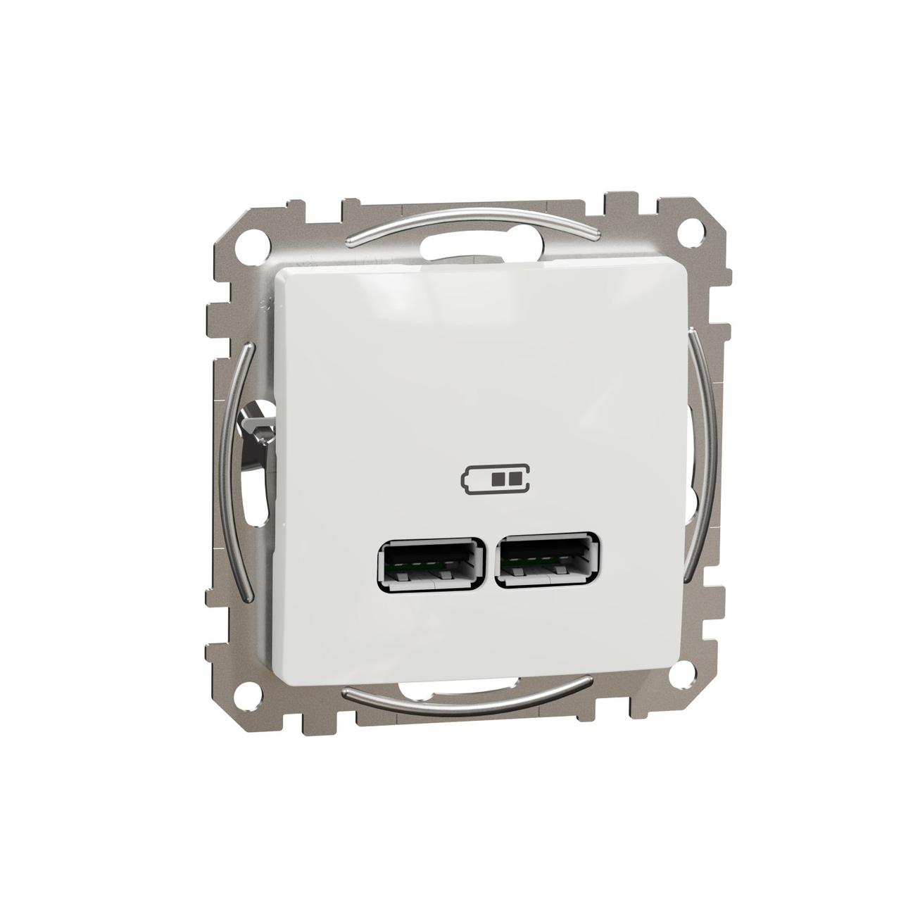 USB розетка тип A+A 2,1A Schneider Electric Sedna Design (колір - білий)