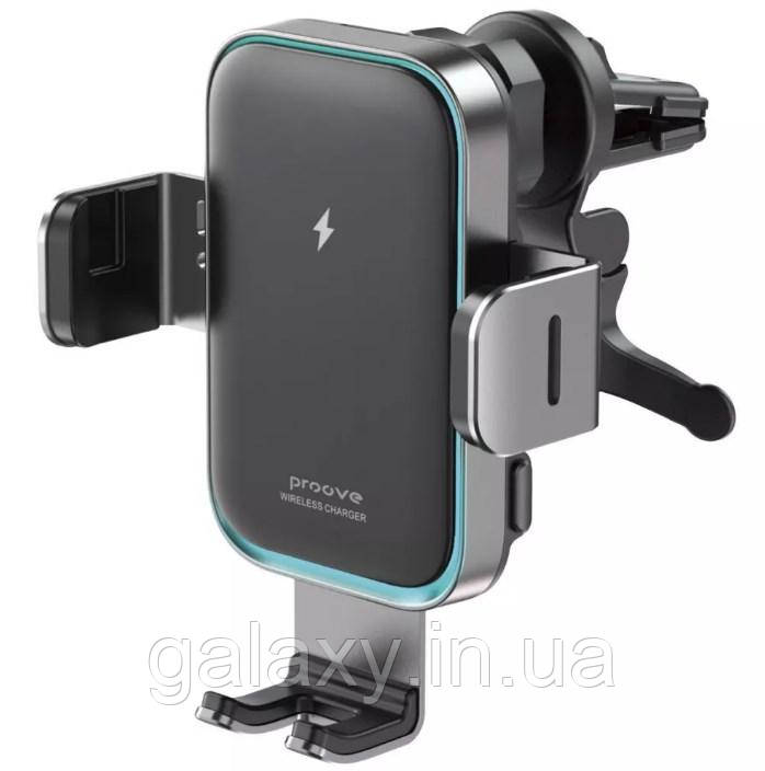 Тримач Proove з Бездротовою зарядкою на присоску/дефлектор 2 кріплення Triple Clamp Pro 15W, фото 1
