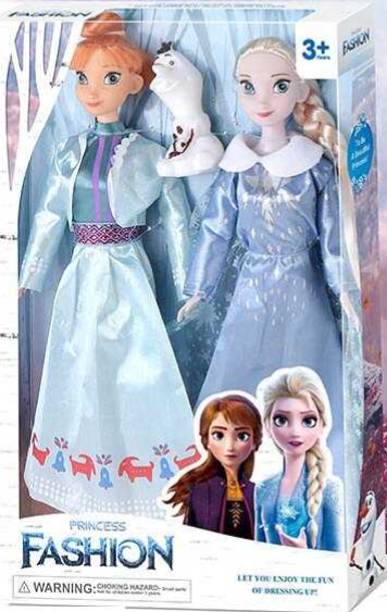 Набор кукол "Холодное Сердце" YF 1138 F2 принцессы и снеговик для детей от 3-х лет. - фото 1 - id-p2045834554