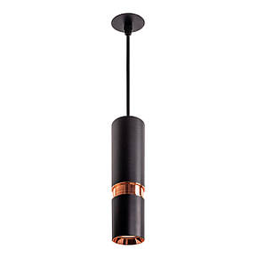 Підвісний світильник у стилі лофт на один плафон під лампу MR16 50W Sirius PRD 4631-P BK R-GD, фото 2