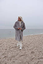 Стильна жіноча шуба довжина міді з екохутра Gvk2628, фото 5