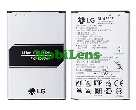 LG M200N, K8 2017, US215, X240 Dual, M160, K4 2017, M200E, MS210, BL-45F1F Аккумулятор, фото 1
