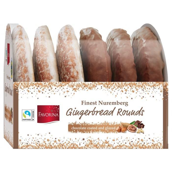 Різдвяні пряники Favorina Gingerbread Rounds 200г. Польща