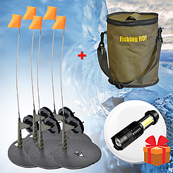 Комплект обладнаних жердинкою в сумці на високій ніжці