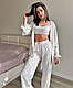 Жіноча піжама з топом і брюками та кардиганом, фото 6