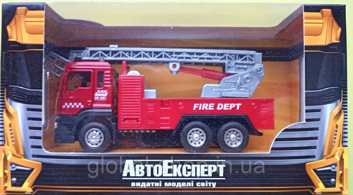 Инерционный грузовик " Пожарная машина " Авто Эксперт, с откидной кабиной ( KT1441)