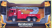 Инерционный грузовик " Пожарная машина " Авто Эксперт, с откидной кабиной ( KT1441)