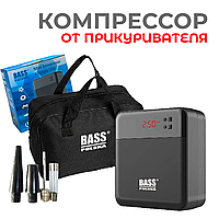 Компрессор для автомобиля 12 вольт Bass Polska мини электронный насос для подкачки шин от прикуривателя