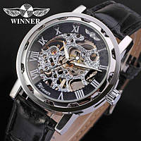 Стильные наручные механические часы Winner Black II Часы механические