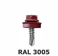 Саморіз покрівельний по металу 4,8x19 мм ( 250 шт) RAL 3005 RAL