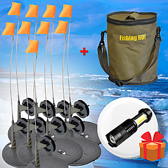 Комплект обладнаних жердинкою в сумці на високій ніжці