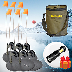 Комплект обладнаних жердинкою в сумці на високій ніжці