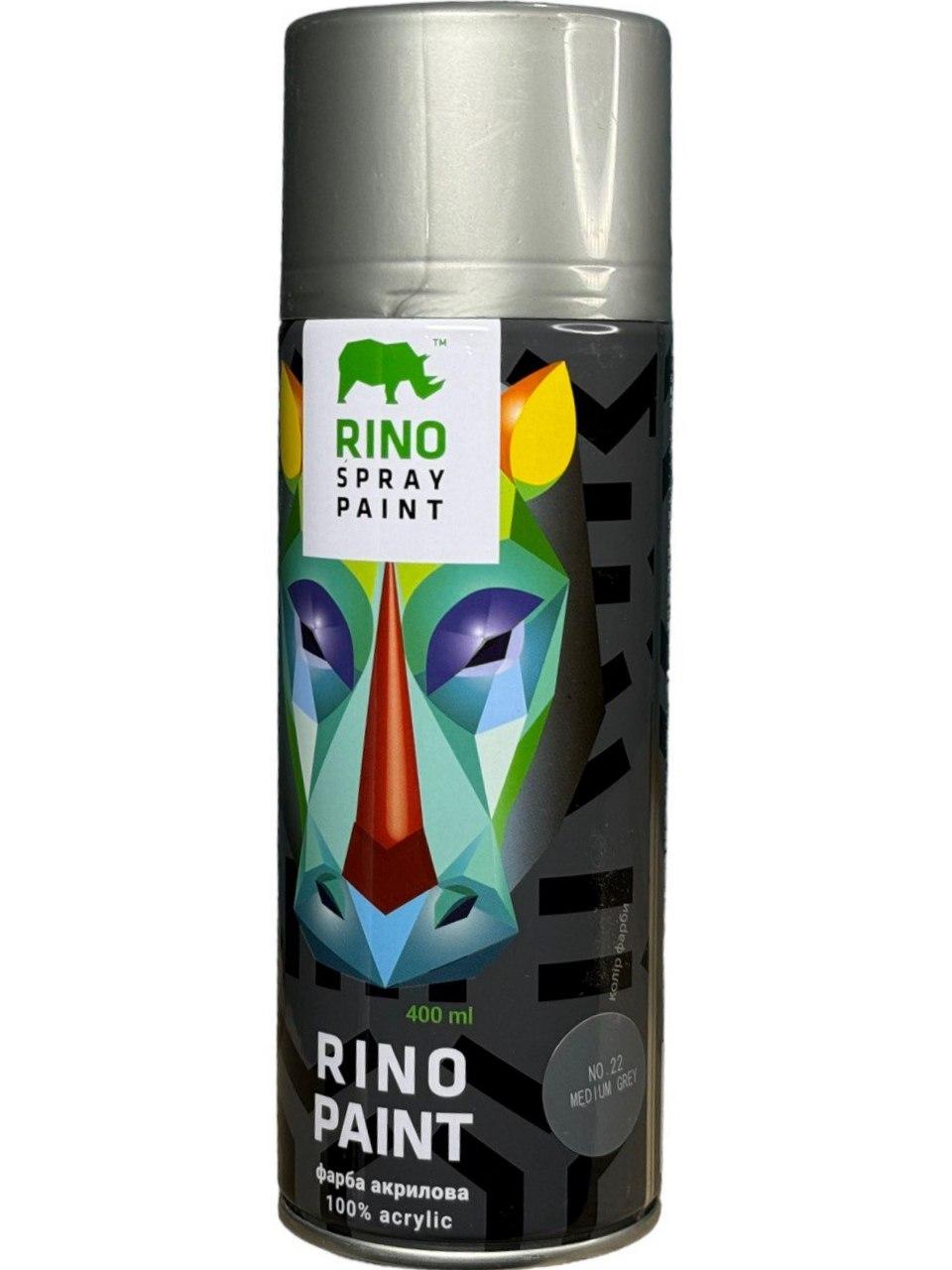Аерозольна фарба Rino Paint Universal 400мл сіра (RP-22)