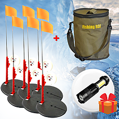 Комплект обладнаних жердинкою в сумці на високій ніжці