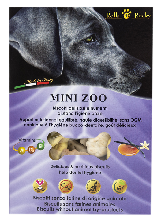 Печиво для собак Mini zoo mix зі смаком ванілі та карамелі, 300 г